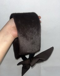 تصویر هدبند روسی پشت پاپیون - فهوه ای 