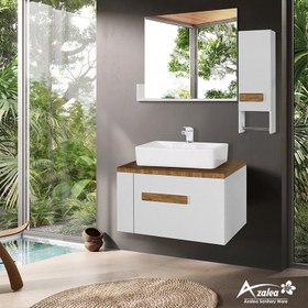 تصویر ست کابینت و روشویی آزالیا مدل WB06 به همراه آینه و باکس 