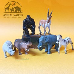 تصویر اکشن فیگور حیوانات وحشی و اهلی 6 عددی 