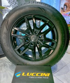 تصویر رینگ ولاستیک فابریک جک T8سایز ۱۸ بالاستیک(265,60,18")کویر Original wheel & tire size 18"JAC T8 KMC