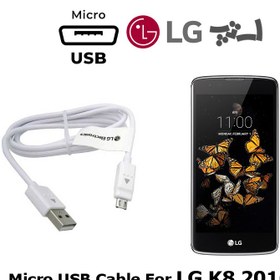 تصویر کابل شارژر ال جی K8 2016 از نوع میکرو USB 