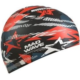 تصویر Mad Wave M0553 13 0 01W Silicone Cap Stars ، یک اندازه سیاه 