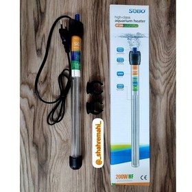 تصویر بخاری آکواریوم شیشه ای 200 وات سوبو مدل SOBOHF-200W (بدون شیشه یدک) 