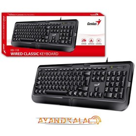 تصویر کیبورد باسیم مدل KB-118 جنیوس Genius KB-118 Keyboard