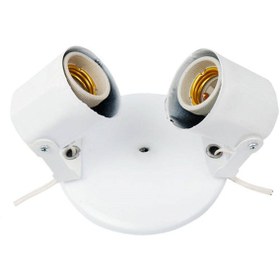 تصویر پایه چراغ سقفی دو شعله E27 Double flame ceiling light