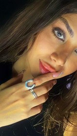 تصویر انگشتر نعل نقره A509 