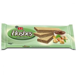 تصویر ویفر هوش بش با کارامل فندق 142 گرم hosbes wafer with hazelnut caramel 142g