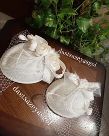 تصویر کلاه اشکی نیمه حجیم با پاپیون - اشکی حجیم فنسی شیری اول kolah ashki