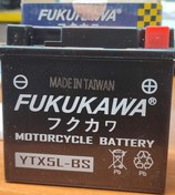 تصویر باتری موتور سیکلت ۵ آمپر متوسط فابریک کلیک ژاپن Short 5 amp motorcycle battery