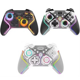 تصویر دسته بازی بلوتوثی IPega PG 9666 iPEGA PG-9666 RGB Wireless Game Controller for Switch PS3/PS4 Android iOS PC Dual Motor Vibration Turbo Bluetooth Gamepad