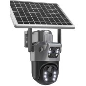 تصویر دوربین امنیتی خورشیدی دولنز مدل TS21 با پنل خورشیدی 