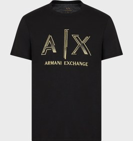 تصویر تی شرت آستین کوتاه لوگو دار مردانه Armani Exchange | 3RZTRC ZJ9AZ 1200 