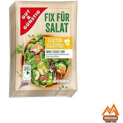 تصویر چاشنی سالاد مخلوط سبزیجات ادکا EDEKA تعداد 5 بسته 10 گرمی EDEKA Fix Für Salat Garten kräuter 5x10g 