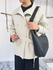 تصویر کت بارونی مردانه با يقه ايستاده 