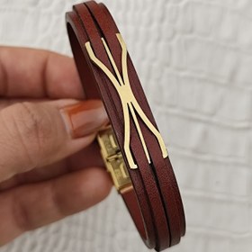 تصویر دستبند دست دوز چرم کد ۱۴۰ 