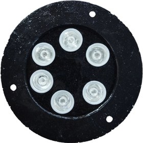 تصویر چراغ استخری رینگ دار (غلاف دار) ۶ وات توکار و روکار برند تابان توس 6 watt pool light (with casing)