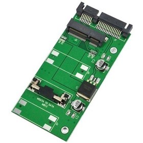 تصویر تبدیل هارد MSATA به هارد SATA 2.5 MSATA to SATA PCI E To 2.5 SATA II HDD Adapter