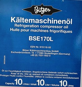 تصویر روغن بیتزر BSE170L ده لیتری ا Bitzer Refrigeration Compressor Oil Bitzer Refrigeration Compressor Oil