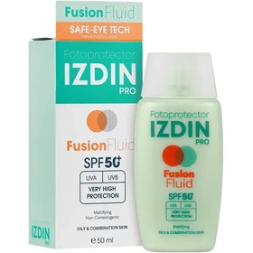 تصویر فلوئید ضد آفتاب پوست چرب ایزدین پرو Izdin Pro Sunscreen Fusion Fluid For Oily and Combination Skin