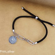 تصویر دستبند سکه ای نقره عیار ۹۲۵ 