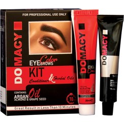تصویر رنگ ابرو دوماسی DOMACY حاوی روغن ها بادام، هسته انگور و آرگان 20 میل 