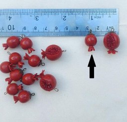 تصویر انار خمیری سایز کوچک (۱ سانتی متر) 