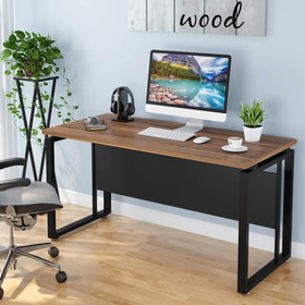 تصویر میز کامپیوتر چوب فلز مدل داتام Datam model wood & metal computer desk