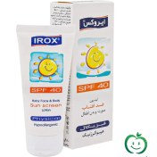 تصویر لوسیون ضدافتاب SPF40صورت و بدن اطفال ایروکس 