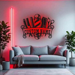 تصویر تابلو بک لایت آرایشگاه مردانه 5 