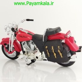 تصویر (سایز بزرگ) ماکت فلزی موتورسیکلت طرح هارلی دیویدسون (Harley Davidson Motor by HAIXING)(1/12) رنگ قرمز 