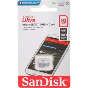 تصویر رم میکرو سن دیسک ۵۱۲ گیگابایت کلاس ۱۰ سرعت ۱۰۰ مگابایت بر ثانیه 