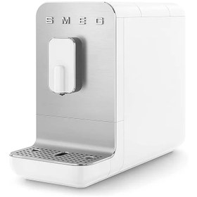 تصویر قهوه و اسپرسو ساز اسمگBCC01 سفید سیلور ا SMEG Coffee and Espresso Maker  Kaffeevollautomat BCC01 Weiß SMEG Coffee and Espresso Maker  Kaffeevollautomat BCC01 Weiß