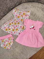 تصویر پیراهن وارداتی نخ پنبه برند کارترز طرح گل و تک شاخ 