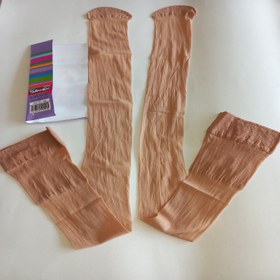 تصویر جوراب بلند پارازین (ضخامت 1/20) ساده رنگ پا برند ترانه Parazin long socks (thickness 1/20) plain foot color of the song brand