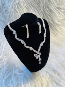 تصویر (ارسال رایگان)باکس گل و سرویس جواهری پروانه مدل لاکچری رز ربانی ماندگار هدیه‌ روز زن و روز مادر 