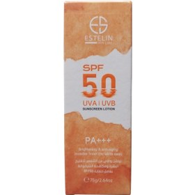 تصویر لوسیون ضدآفتاب استلین فوق العاده آبرسان, روشن کننده وضدپیری SPF50- 75g - ضد پیری و روشن کننده / NEW TREND ESTELIN SUPER MOISTURIZING, BRIGHTENING & ANTI- AGING SUNSCREEN LOTION SPF 50- 75g