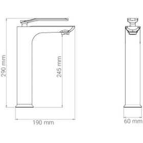 تصویر شیر روشویی پایه بلند اوات راسان - سفیدطلایی RASSAN TALL BISIN MIXER