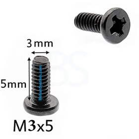 تصویر پیچ قاب لپ تاپ سر تخت سایز M3 x 5MM 