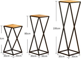 تصویر استند گل چوب فلز مدل سوما Sooma model wood & metal flower stand