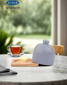 تصویر کره خوری گلس کالر با زیره چوبی طوسی ریور کد 3921G 