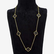 تصویر گردنبند رولباسی زنانه ونکلیف آبکاری طلا Necklace Vancleef 