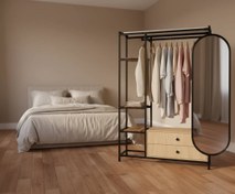 تصویر رگال لباس با کشو و آینه 