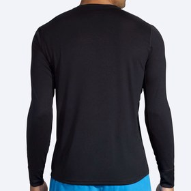 تصویر آستین بلند ورزشی مردانه بروکس مدل Brooks Men's Distance Graphic Long Sleeve|مشکی 