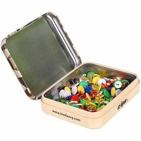 تصویر پونز رنگی فلزی 120 عددی 3424 Clips 