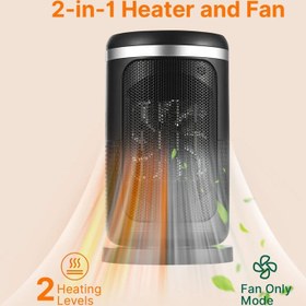 تصویر فن هیتر برقی مدل PTC-1500Q2 Electric fan heater model PTC-1500Q2