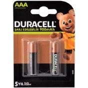 تصویر باتری نیم قلمی شارژی 900mAh دوراسل بسته 2 عددی 