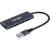 تصویر هاب USB 3 دی‌نت مدل DT-430 چهار پورت با کانکتور Type‑C – گسترش پورت لپ‌تاپ | استارتکنو 