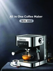 تصویر قهوه ساز دیجیتال 15 بار همه کاره سوناشی مدل SCM-4964 SONASHI All in One Coffee Maker SCM-4964 SONASHI