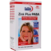 تصویر قرص زینک پلاس پابا یوروویتال 60 عددی Eurovital Zinc Plus Paba Tablets Pack of 60