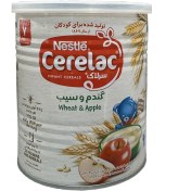 تصویر سرلاک گندم و سیب به همراه شیر نستله (پایان 7 ماهگی) 400 گرم Nestle Wheat And Apple With Milk Cerelac From 7Months 400g